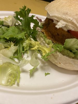 Vegan burger at Aromaticus in Rome