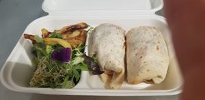 Vegan burrito at Aromaticus in Rome