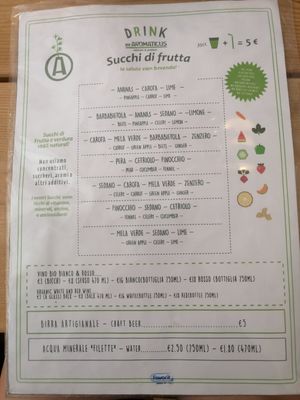 Juices at Aromaticus in Rome