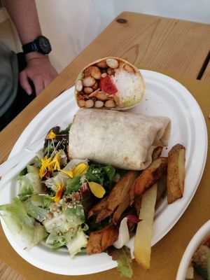 Vegan burrito at Aromaticus in Rome