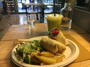 Tempeh burrito   at Aromaticus in Rome