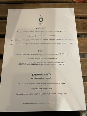 Menu (Side A)  at Aromaticus in Rome