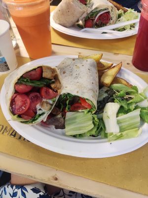 Tempeh wrap at Aromaticus in Rome