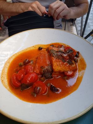 Some sort of tofu dish at Aromaticus in Rome