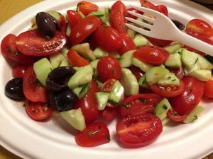 Greek Salad Vegan Option at Aromaticus in Rome
