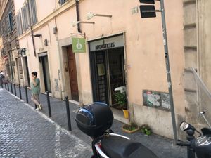 Here is the restaurant from the outside at Aromaticus in Rome