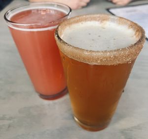 Pumpking beer with cinnamon sugar rim was easily a 12/10. My boyfriend got a berry beer which he enjoyed a lot as well  at Jekyll & Hyde's Gastropub in Erie