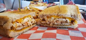 Special vegan BBQ Tofu Grilled Cheese! at Jekyll & Hyde's Gastropub in Erie