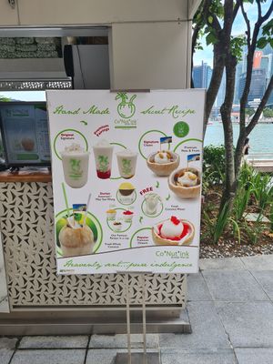 Ice cream menu at Co+Nut+Ink - Esplanade in Central Singapore