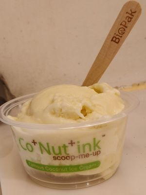 Coconut based mao san wang durian ice cream at Co+Nut+Ink - Esplanade in Central Singapore