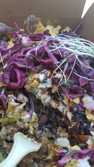 Taco salad details. So much flavor packed into each bite! at Budo Bowls - Food Cart in Redmond