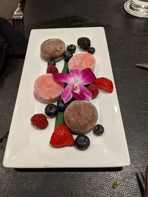 Chocolate and Lychee mochi at Sunda in Nashville