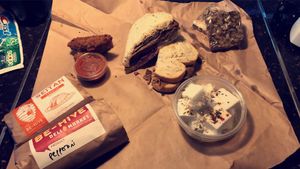 Ruben, mozzarella, cheese sticks, CBD coconut bars, plus chorizo and pepperoni  at The BE-Hive in Nashville