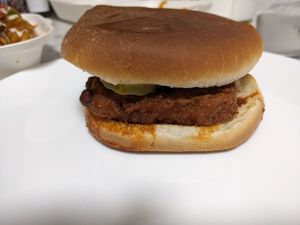 Nashville hot sandwich at The BE-Hive in Nashville