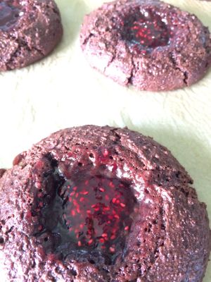 Raspberry Brownie Thumbprints at Whole Flower Farms in Corvallis