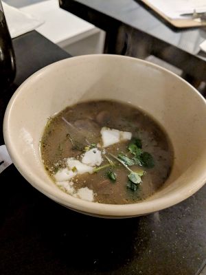 Mushroom & Herb Soup at Soil in Vancouver