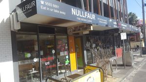 Outside of the restaurant at Nullfaur in St Kilda
