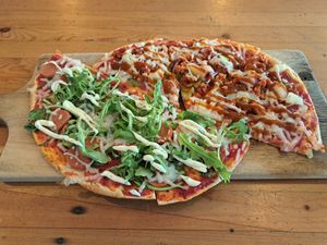  at Vegan Cave Tanoor Pizza in Vancouver