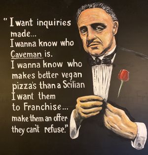 an offer you can't refuse at Vegan Cave Tanoor Pizza in Vancouver