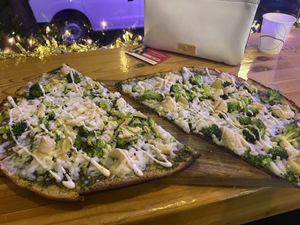 PestoPrano Yum! at Vegan Cave Tanoor Pizza in Vancouver