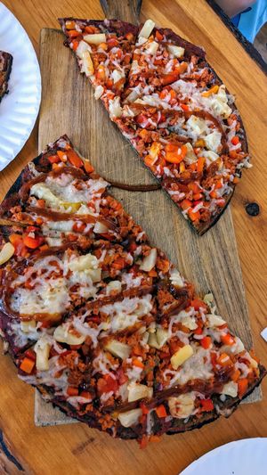 Espacito at Vegan Cave Tanoor Pizza in Vancouver