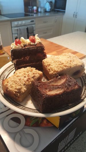 Black forest, choc pear, cherry almond, pear nutmeg (Take-away) at Fuzzy Wombat's Kitchen in Port Noarlunga