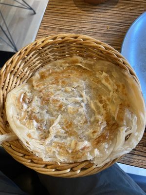 Vegan garlic bread 🧄 at The South Indian in Malmo