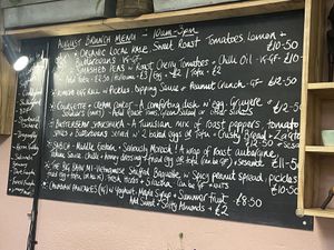 The menu   at Rafikis in Ashburton