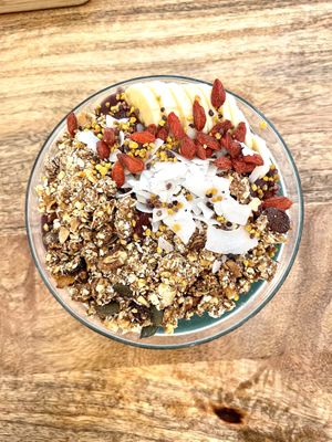 Acai bowl with housemade granola  at Bohl in Barcelona