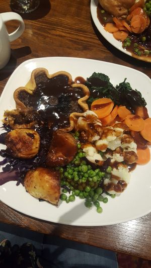 Portobello mushroom tart at Britannia Inn in Sunderland