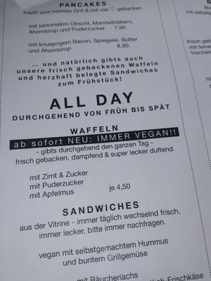Immer vegan waffeln at Hermann in Freiburg