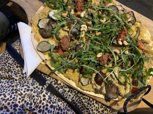 Veganer Flammkuchen ... riesig!!!  at Hermann in Freiburg