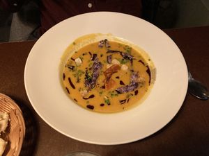 Vegan soup  at Hermann in Freiburg
