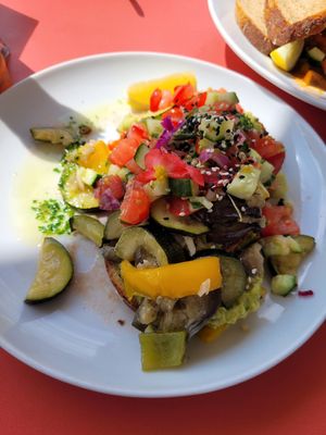 Avocado Bread with Grilled Veggies at Hermann in Freiburg