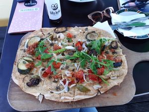 Vegan flammkuchen at Hermann in Freiburg