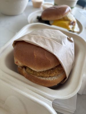 pesto  chicken parm  at Veggie Grill by Next Level - UCLA Ackerman Union in West Los Angeles