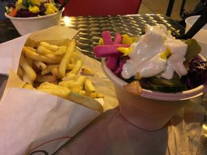 Falafel bowl and frites at Amsterdam Falafelshop - Adams Morgan in Washington