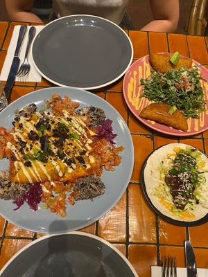 Enchiladas, enpanadas and the KFC cauli taco at Hispanic Mechanic in Frewville