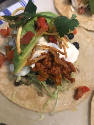 Jackfruit taco with plantain crisps at Hispanic Mechanic in Frewville