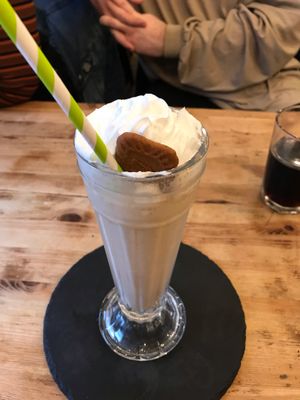 biscoff milkshake at Cafe Thrive in Bournemouth