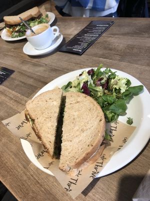 Cashew cheese sandwich at Cafe Thrive in Bournemouth