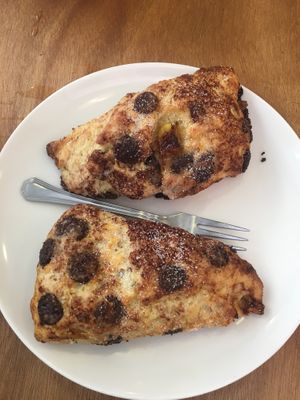Chocolate vegan scones! Yum! at Julia Bakery in Malaga