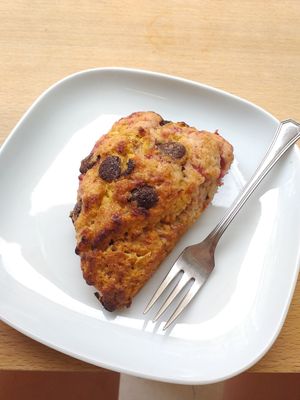Chocolate rasberry scone at Julia Bakery in Malaga