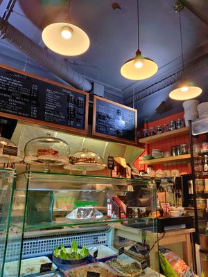 Inside of the shop at Hummus in Edinburgh