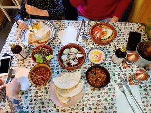 Wide range of the offerings in Hummus at Hummus in Edinburgh