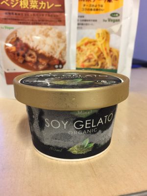 Macha Soy Gelato at Waseda Natural in Tokyo