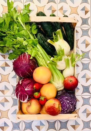 Vegetables box  at Rosalía in Florence