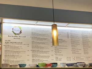 Menu at Rosalía in Florence