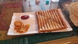 Pesto vegetable cheese 🥪 at Kokum Bistro in Jaipur