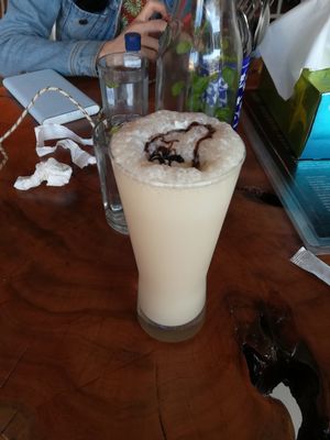 Cold coffee with ice cream at Kokum Bistro in Jaipur